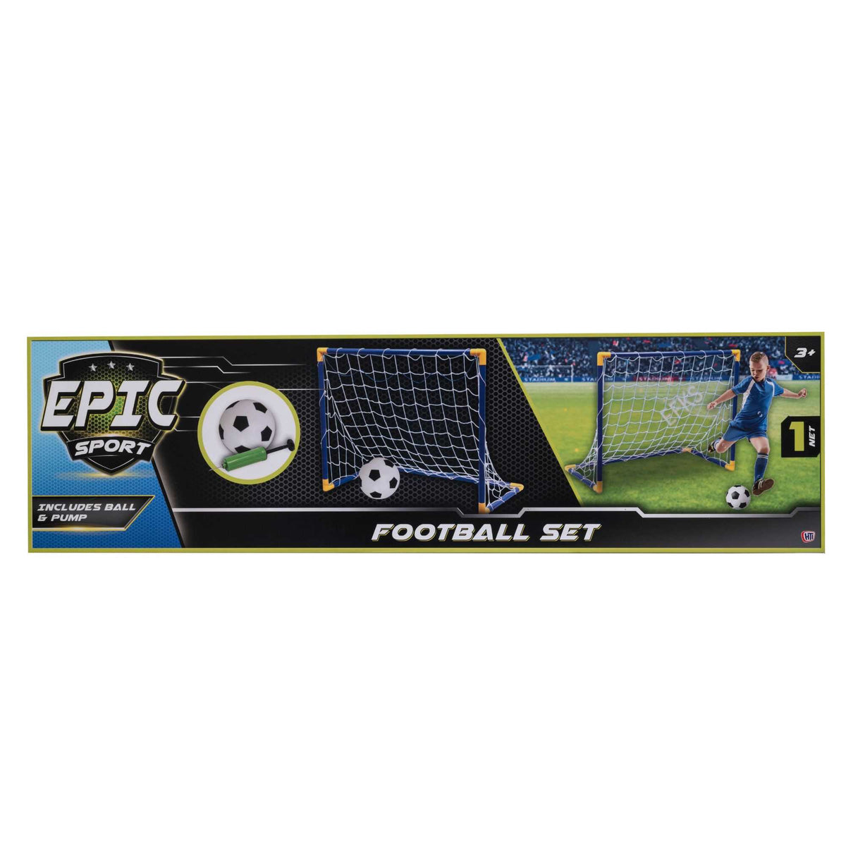 Epic Sport 90CM Football Net Set - Includes Football &amp; Ball Pump Garden Toys &amp; Games