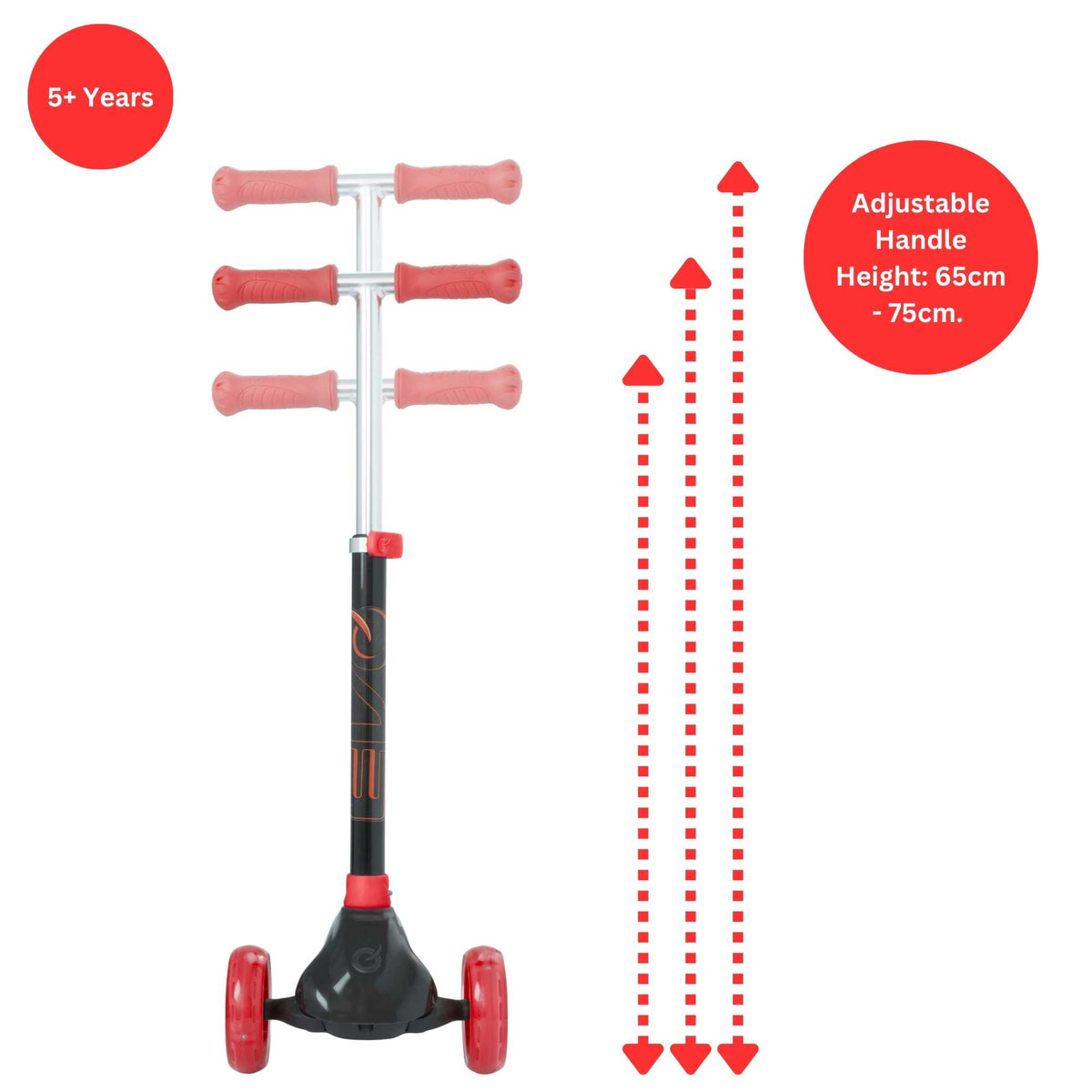 EVO Eclipse Light Up Scooter - Red