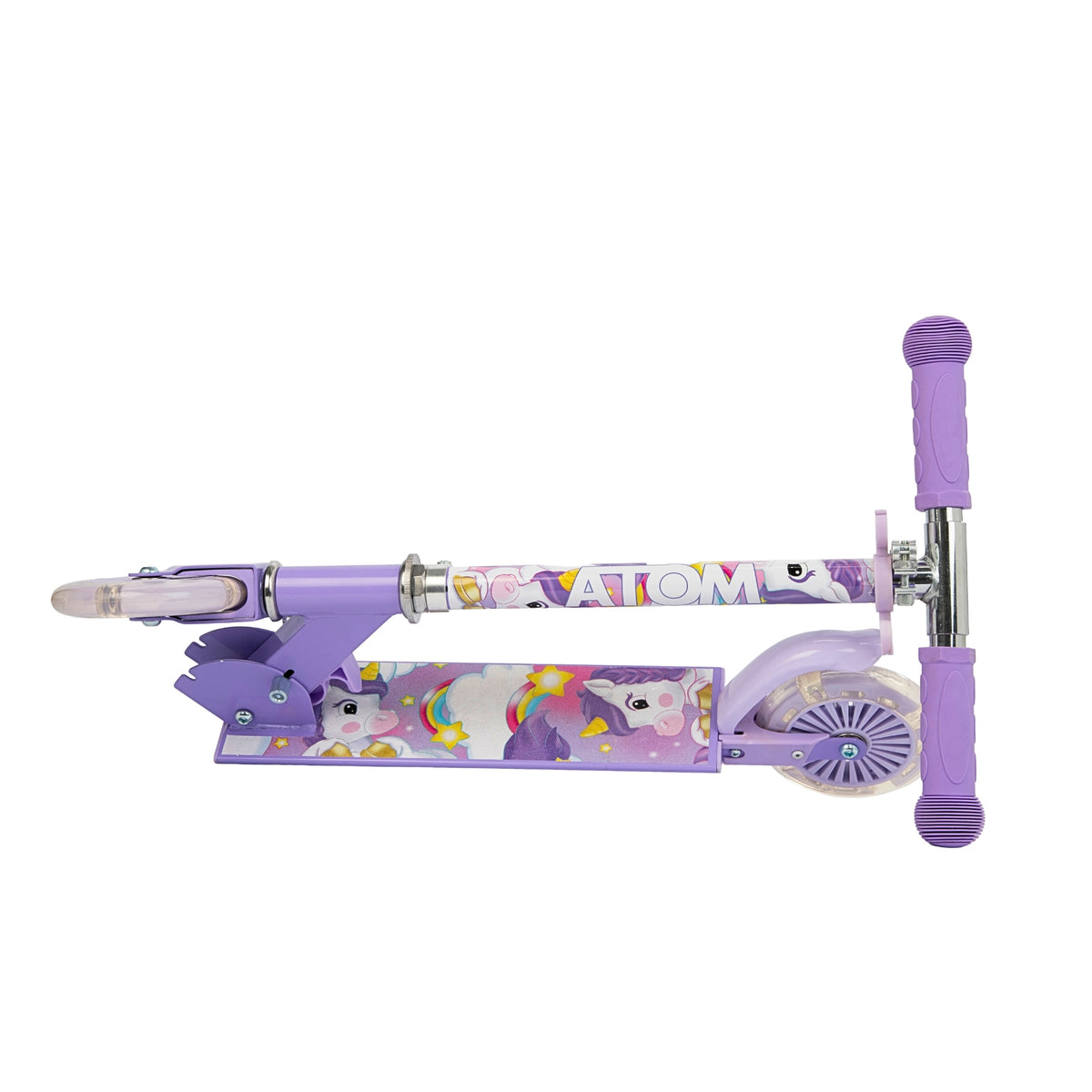 ATOM Light Up Inline Childrens Scooter - Unicorn