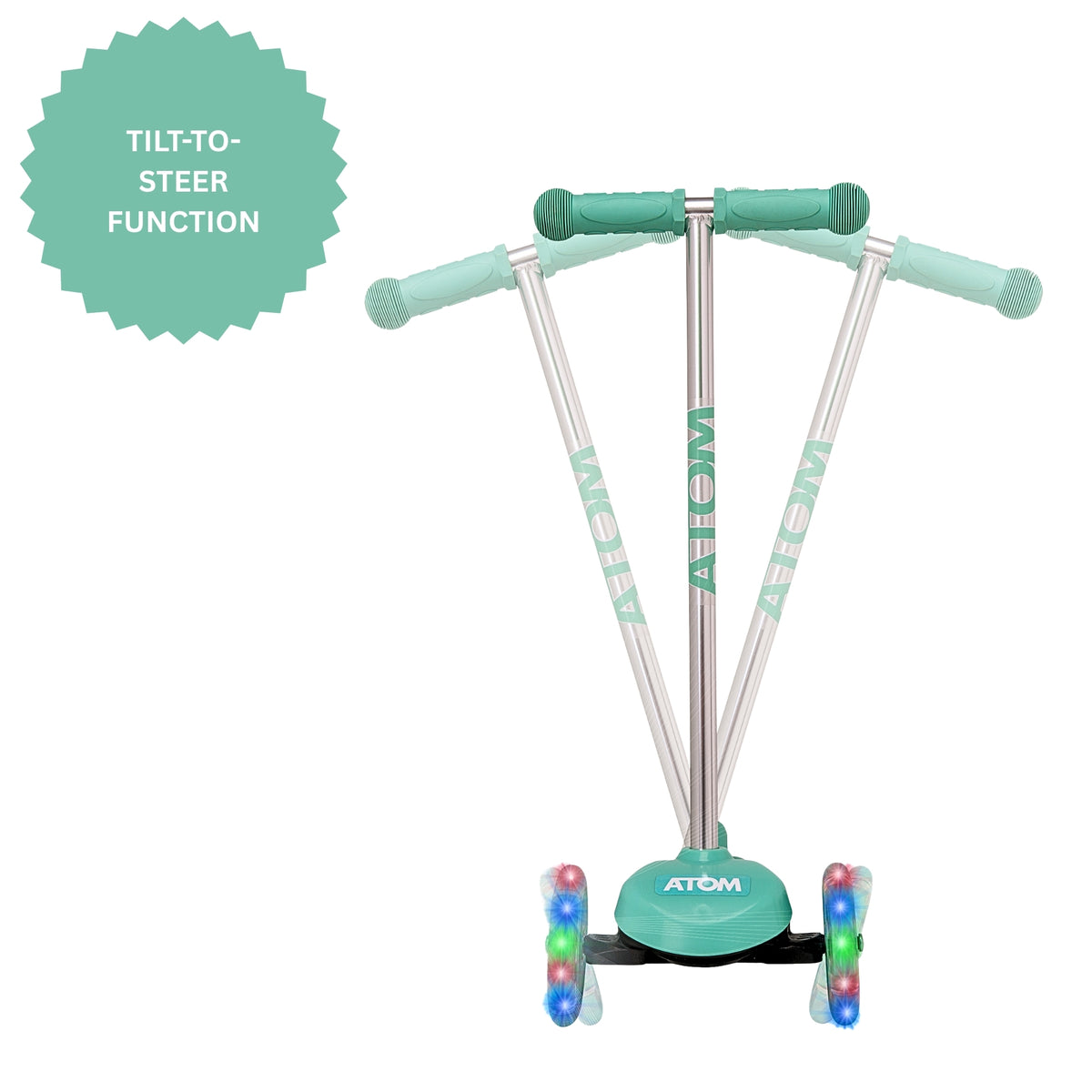 ATOM Light-Up Move &#39;N&#39; Groove Scooter - Green Scooters