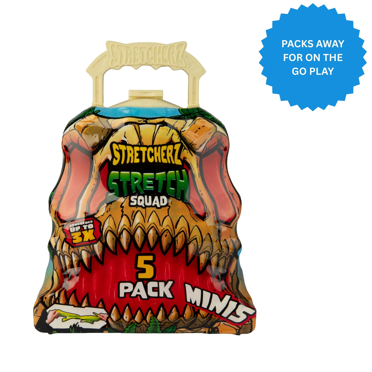 Stretcherz Play Case With 5 Stretchy Figures - Dinosaur