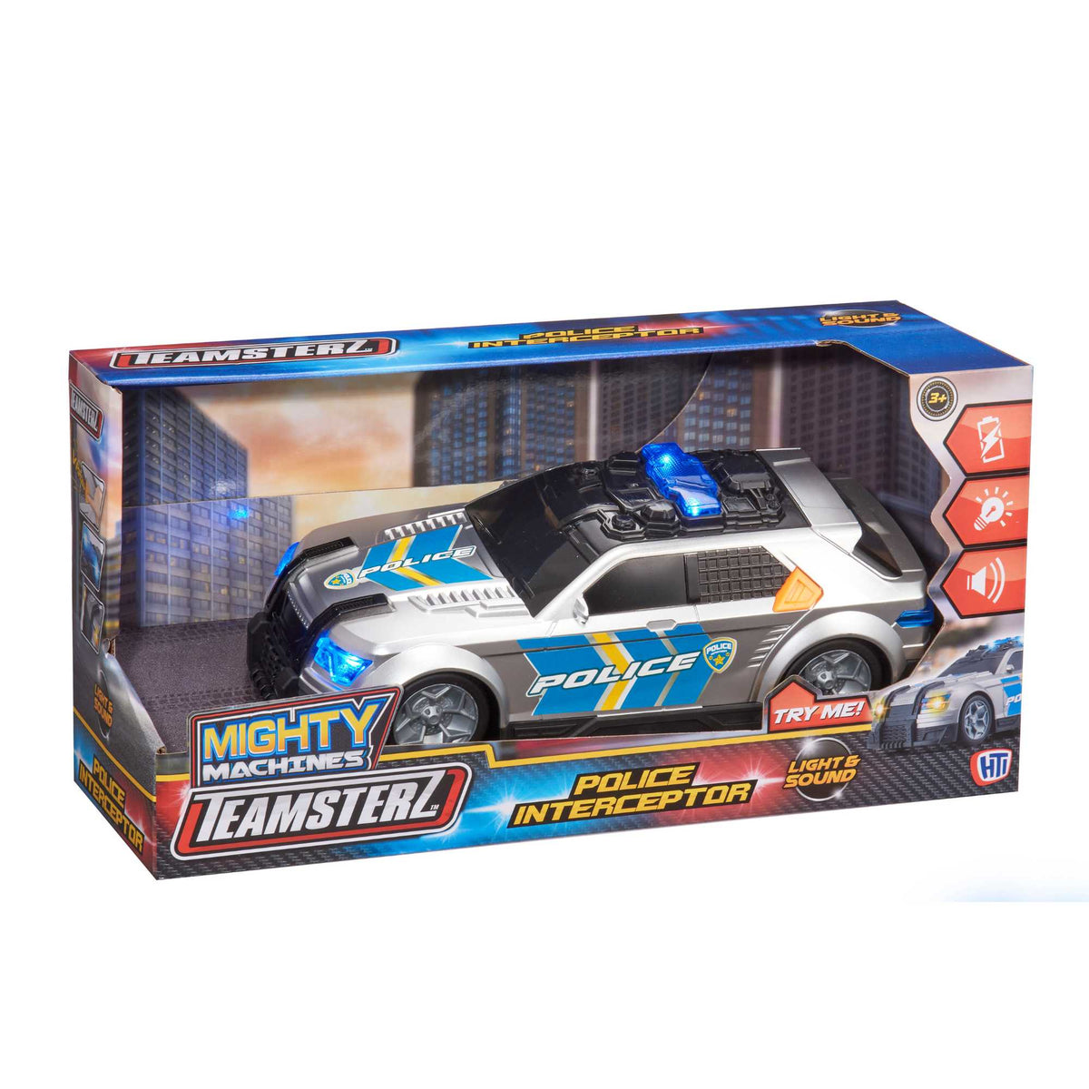 Teamsterz Mighty Machines Light &amp; Sound Police Interceptor Car Cars &amp; Transporters