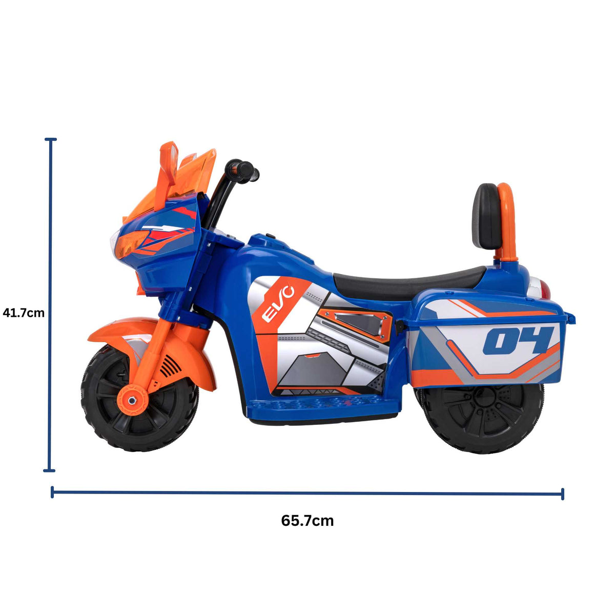 EVO 6v Kids Electric Ride-On Zoom Sports Bike - Blue Electric Ride Ons