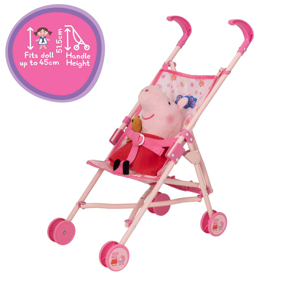 Peppa Pig Nursery Bundle - 7 Piece Playset Dolls Accessories