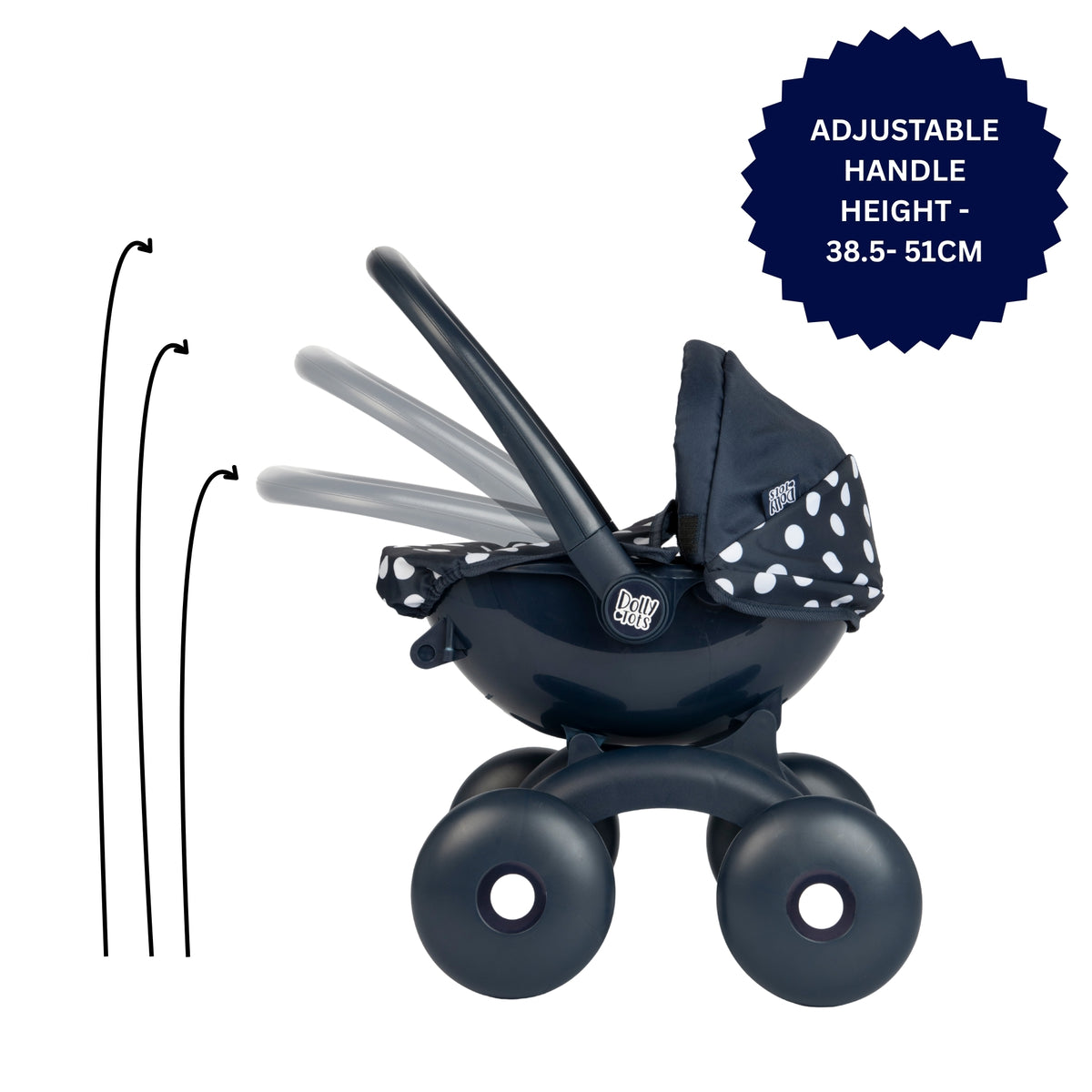 Dolly Tots My First 4 in 1 Dolls Pram - Navy