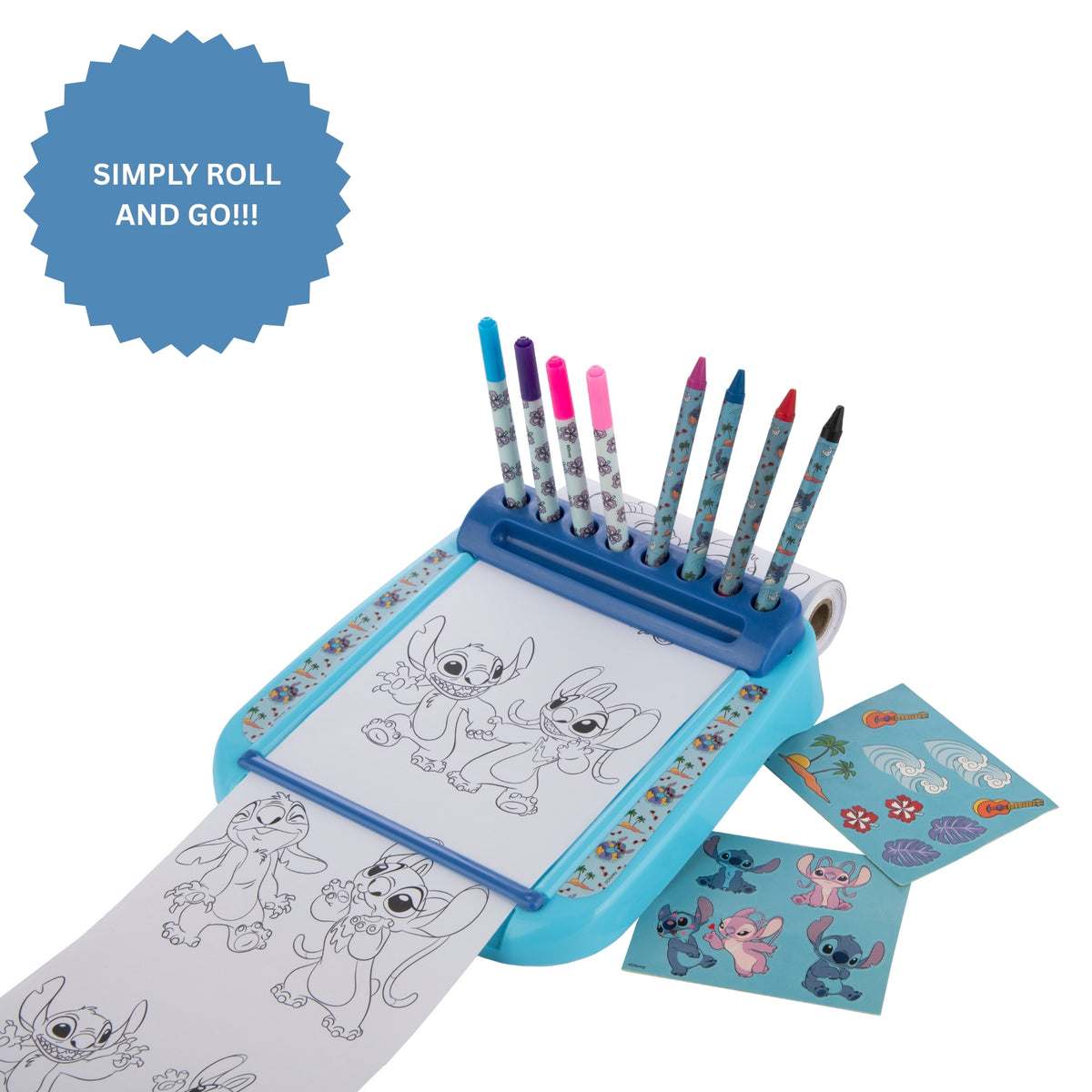 Stitch Roll &amp; Go Colouring Station - 10+ Accessories