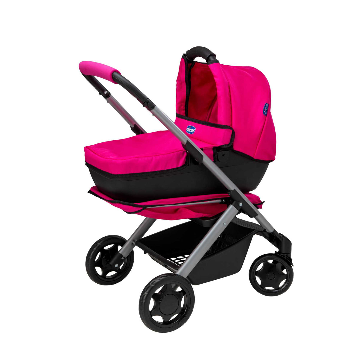 Chicco Junior 3-IN-1 Dolls Pram - Versatile Toy Stroller, Carrycot, and Pram for Dolls