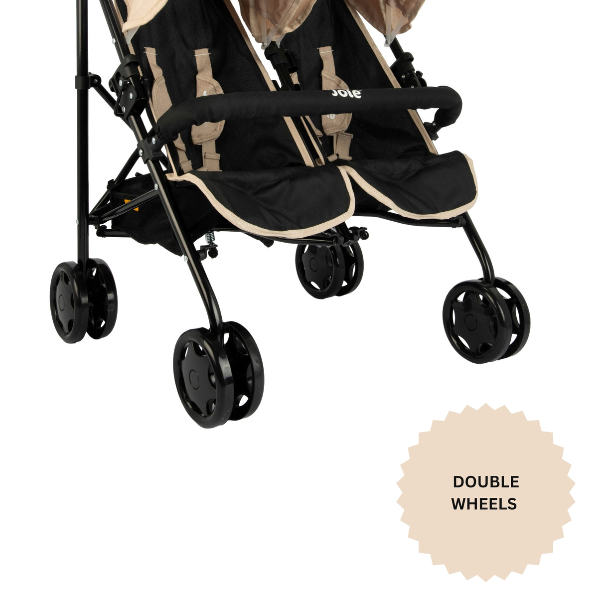 Joie Aire Twin Dolls Stroller - Stone &amp; Black Pushchairs