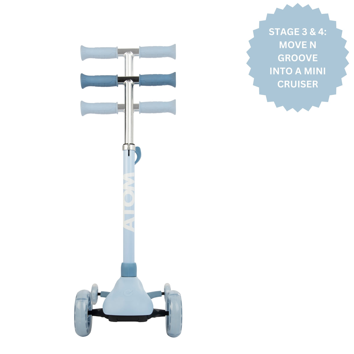 ATOM 4-in-1 Evolve Children Scooter Ride-On - Blue Scooters
