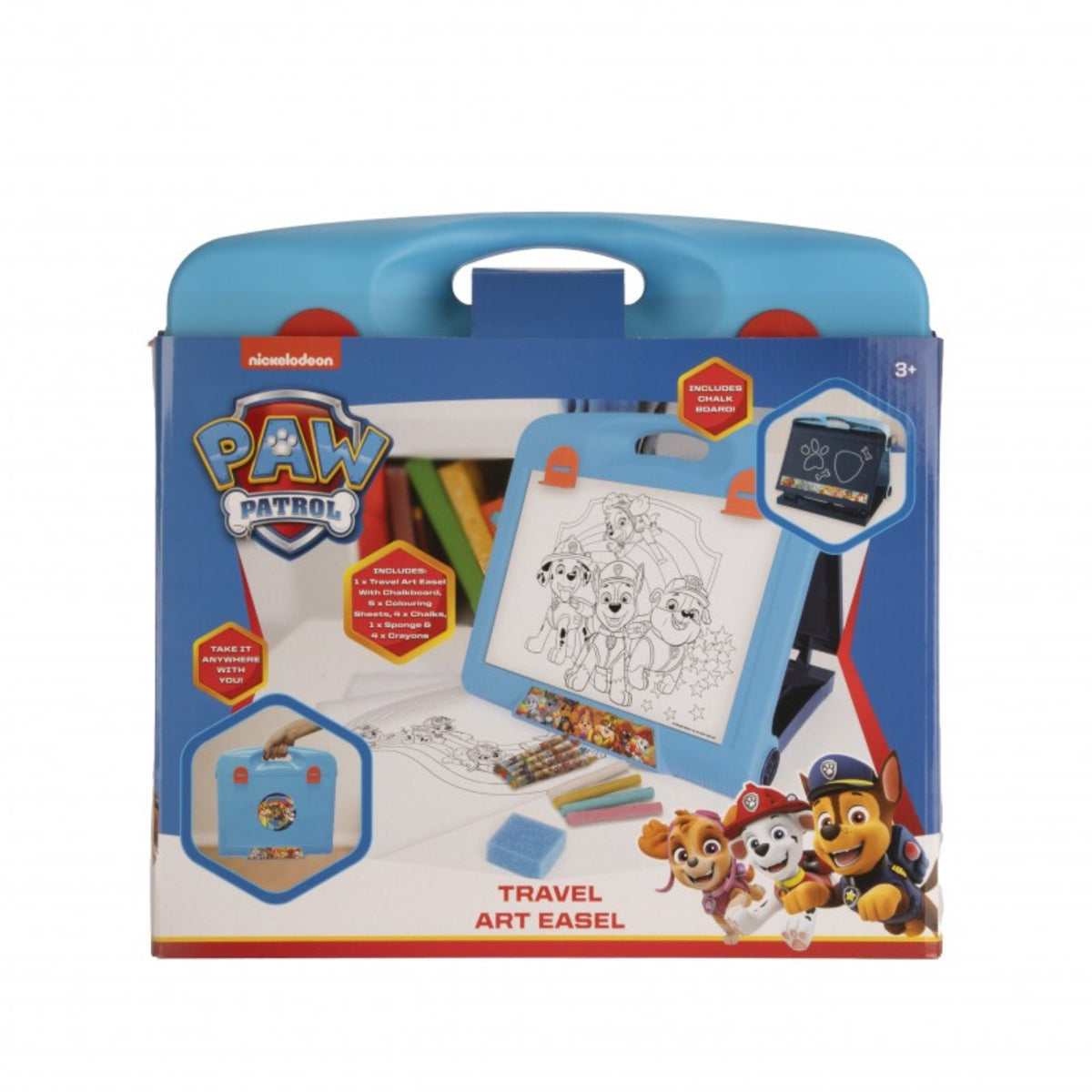Paw Patrol Travel Art Easel - Crayons & Chalks Included