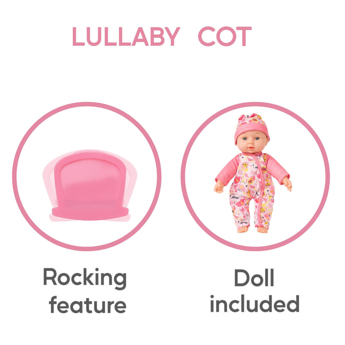 BabyBoo Lullaby Dolls Cot - Doll Included Dolls Accessories