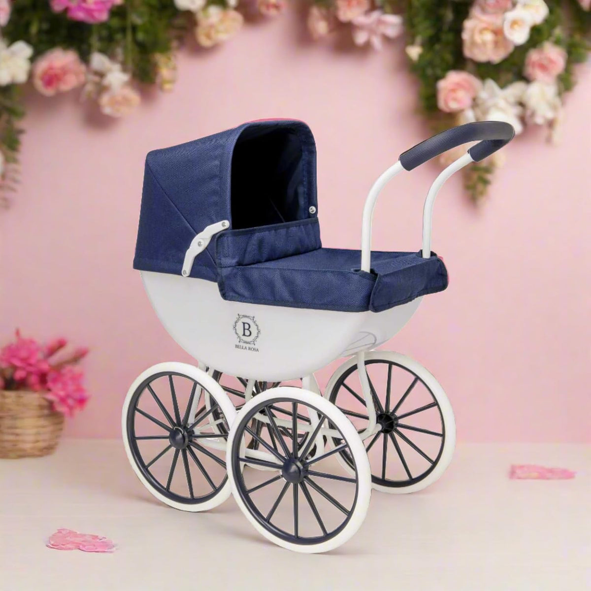 Bella Rosa My First Carriage Pram - Navy