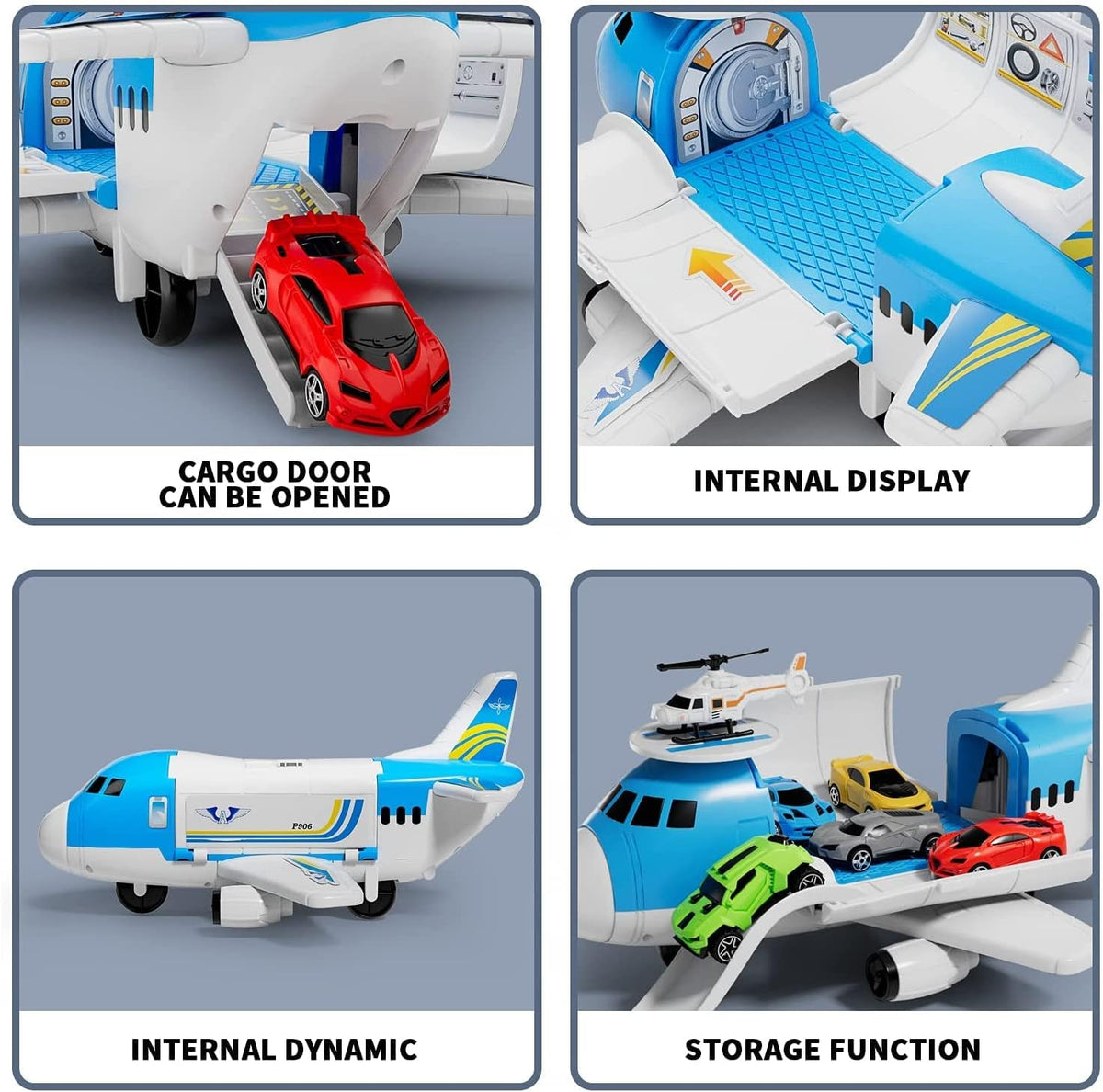 Teamsterz Aeroplane Transporter - Includes 16 Accessories