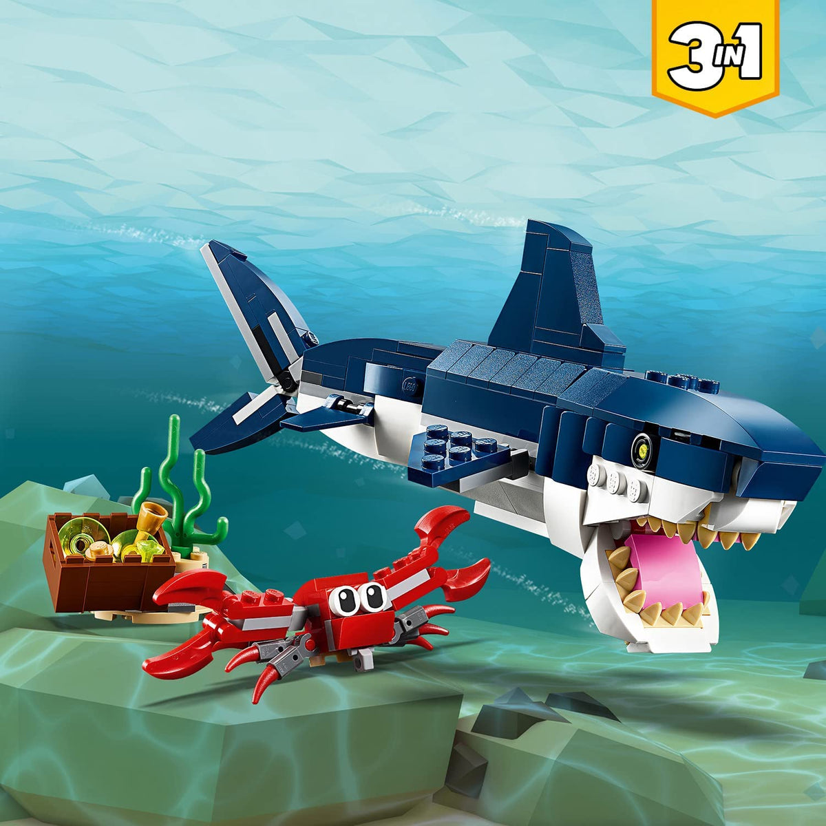 LEGO Creator 3in1 Deep Sea Creatures Shark Toy Set 31088
