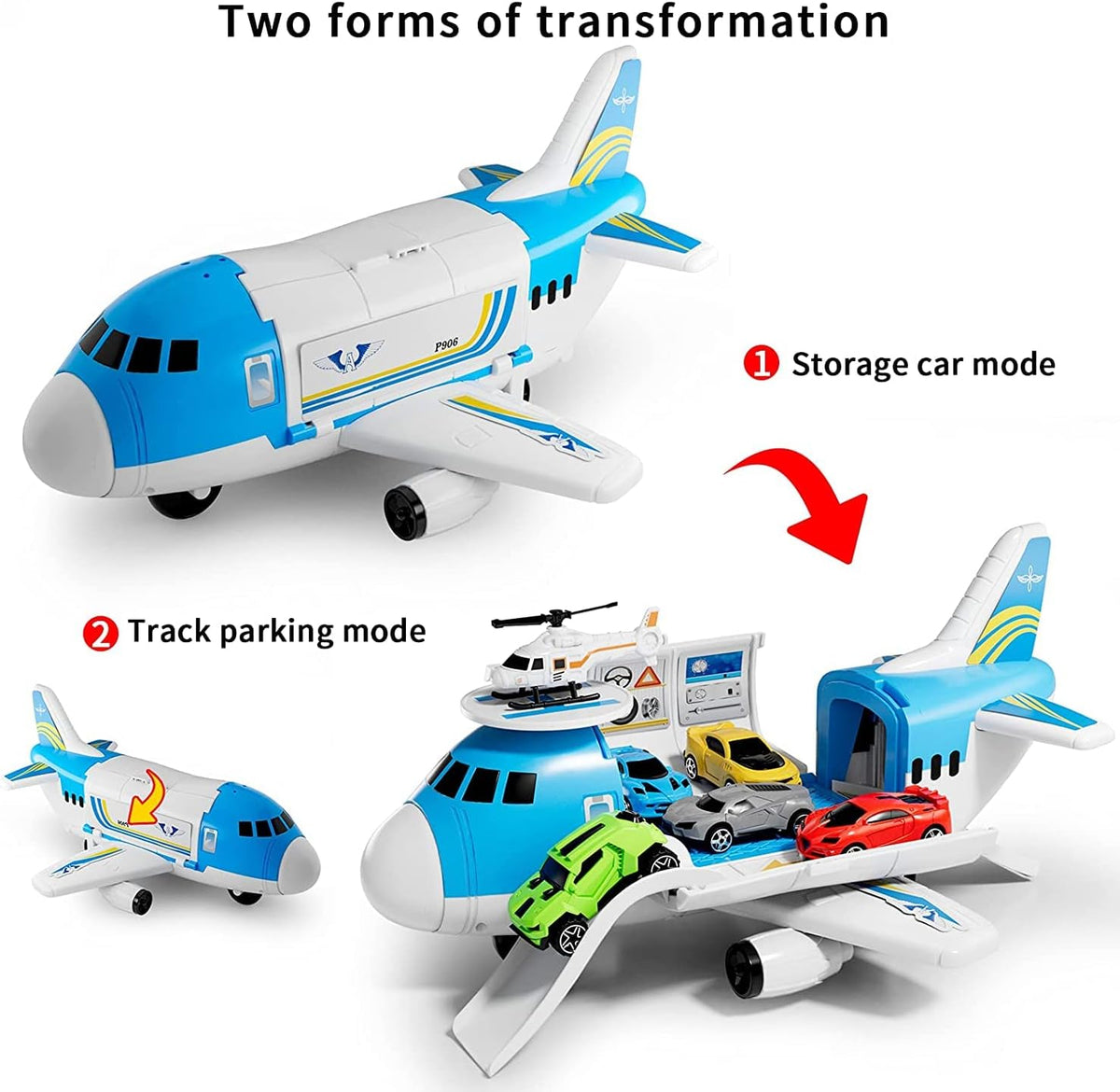 Teamsterz Aeroplane Transporter - Includes 16 Accessories