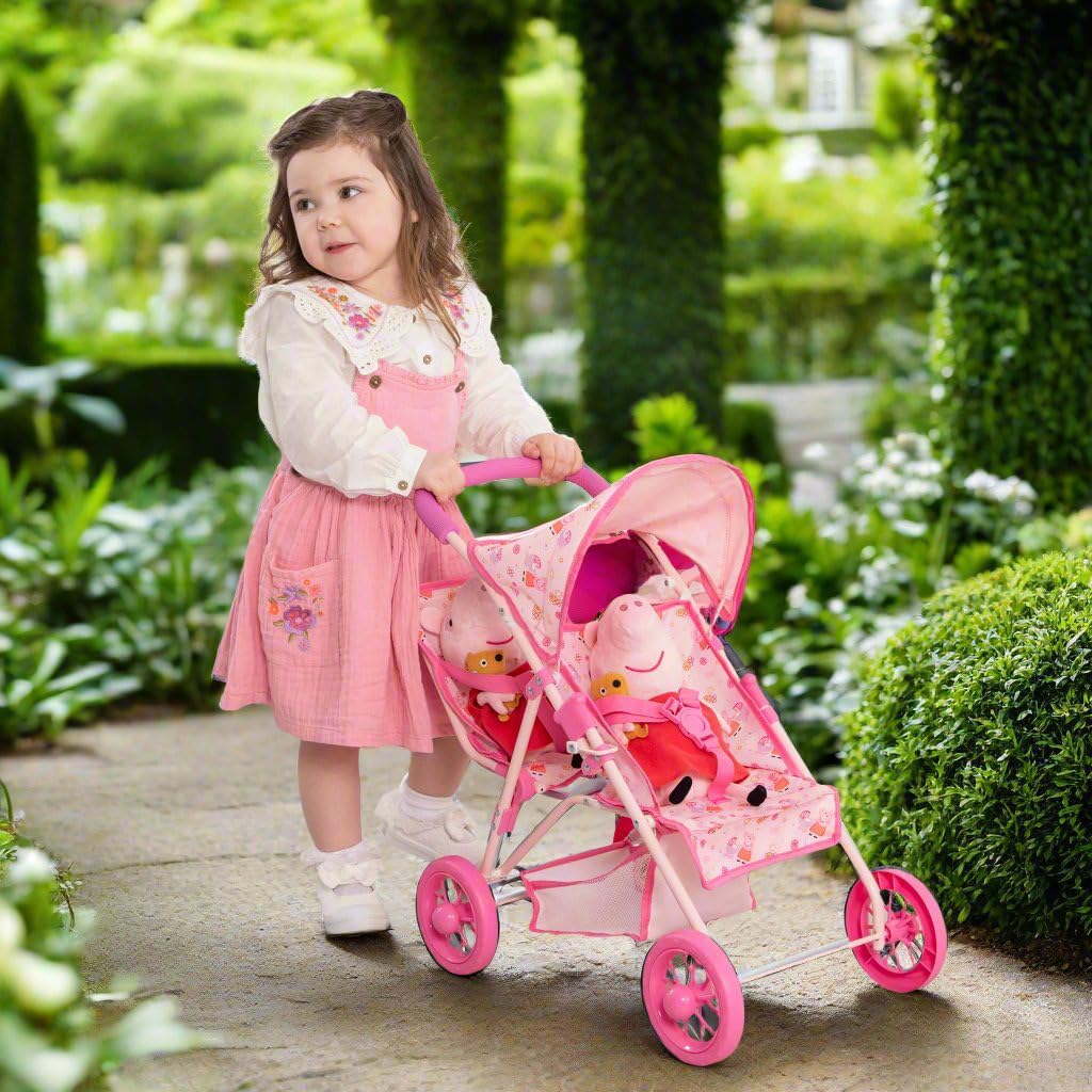 Peppa Pig Tandem Twin Doll Stroller