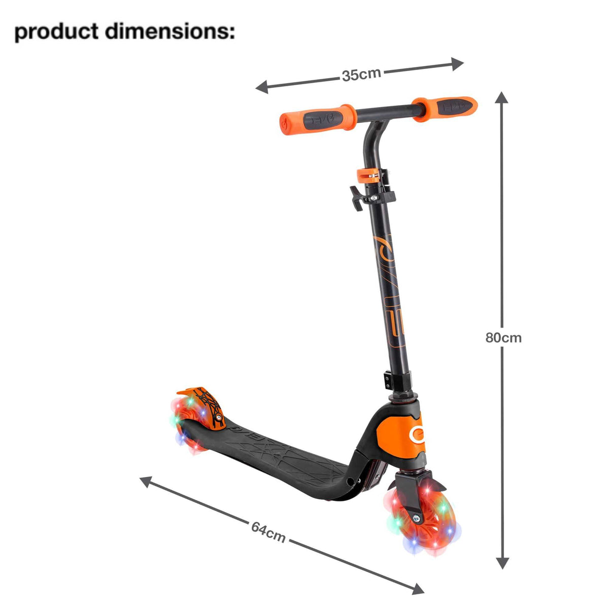 EVO Light Speed Childrens Scooter | Orange &amp; Black