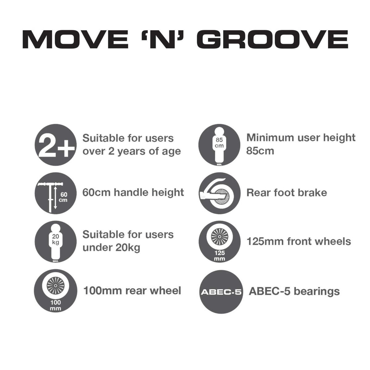 EVO Move N Groove 3 Wheel Scooters - Red