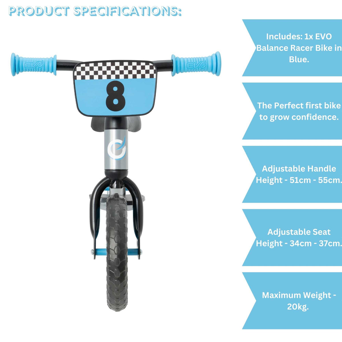Evo 10&quot; Racer Balance Bike - Blue Balance Bike