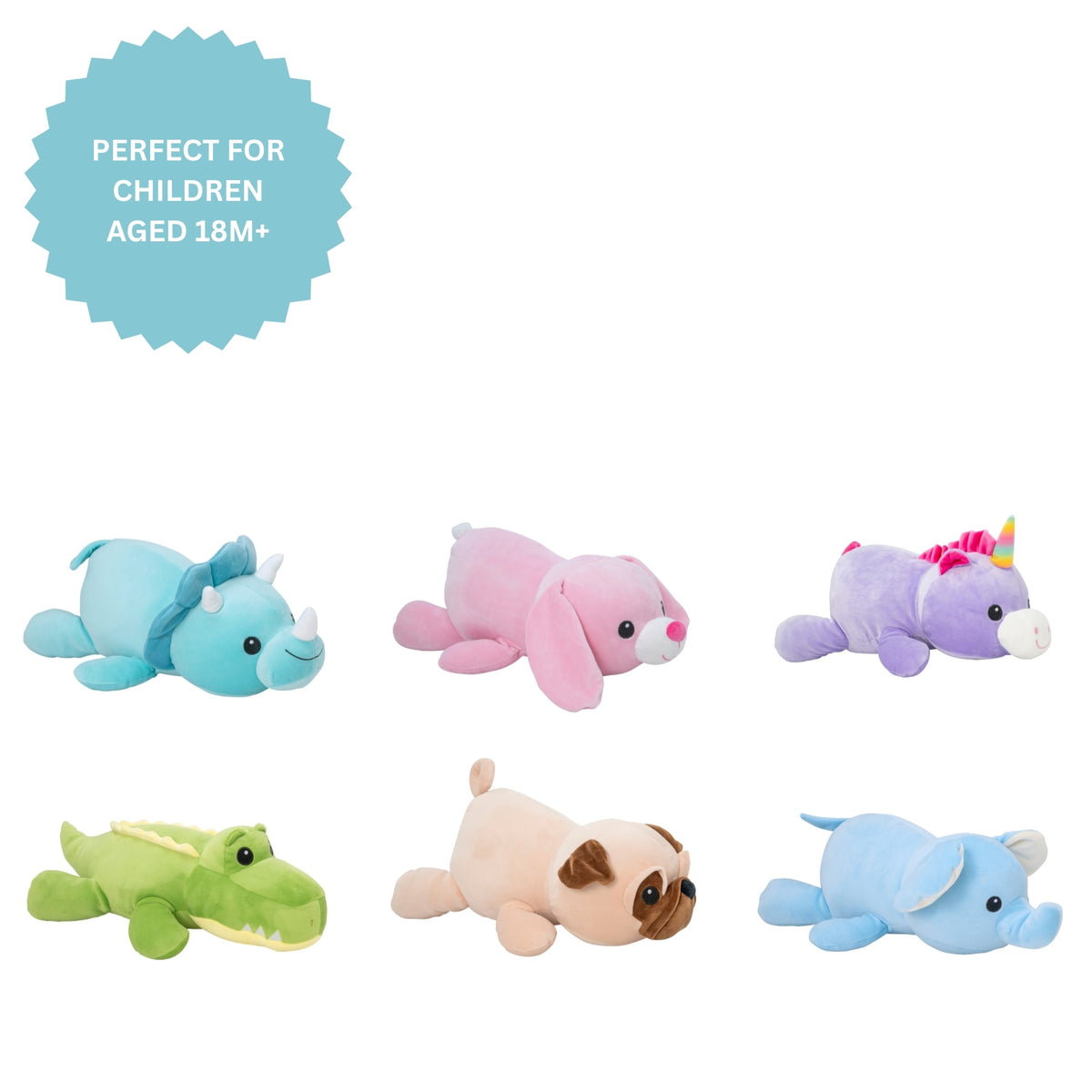 Cosy Cuddles Animal Plush Cushion - Dino
