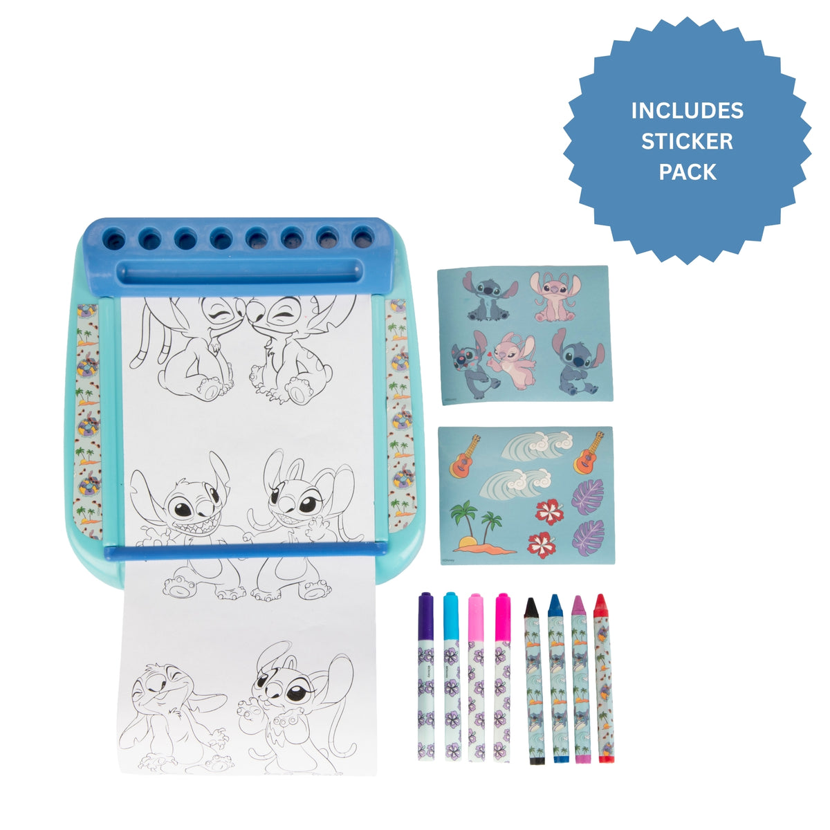 Stitch Roll &amp; Go Colouring Station - 10+ Accessories