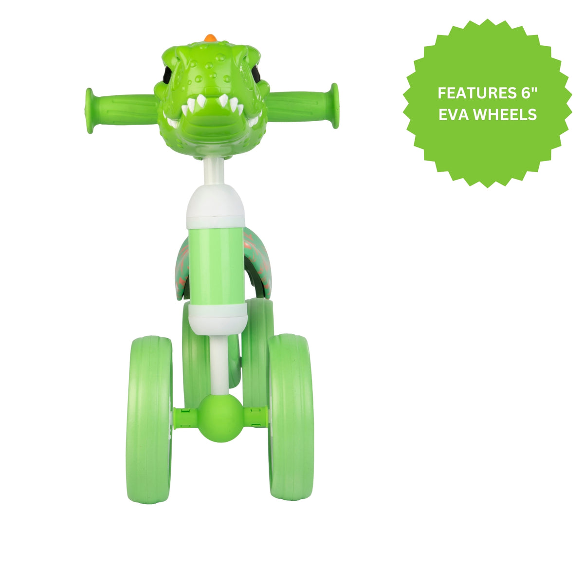 ATOM Childrens Bobble Bike - Green Dinosaur Balance Bike