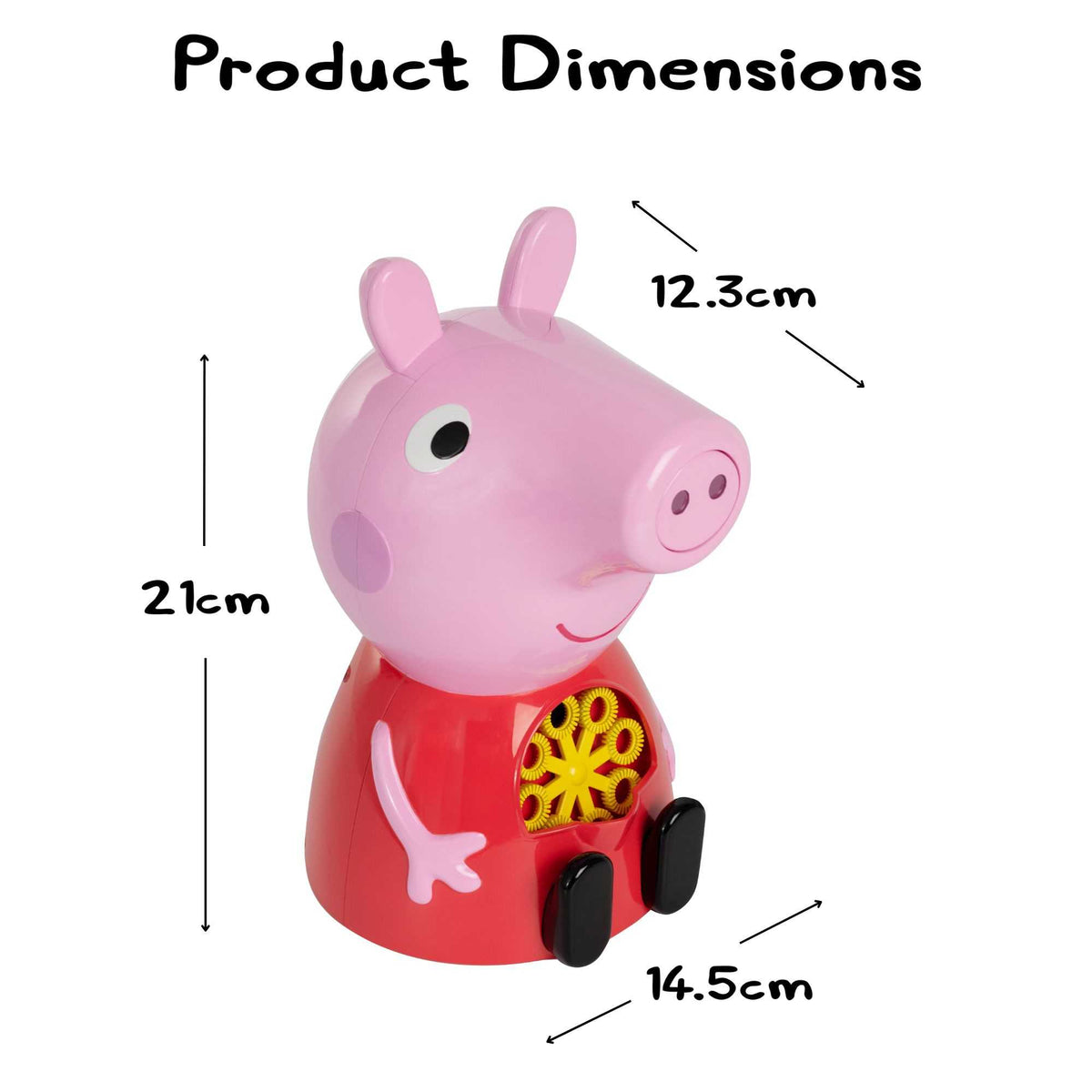 Peppa Pig Bubble Machine - Includes 118ml Bubble Solution Bubble Toys