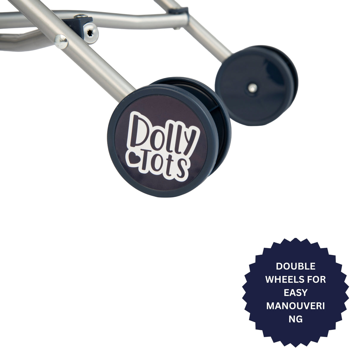 Dolly Tots Navy Dolls Stroller - Includes Doll