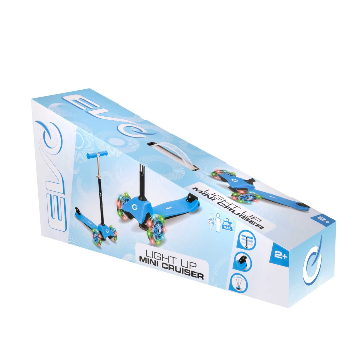 EVO Light Up Mini Cruiser Scooter  -  Baby Blue Scooters