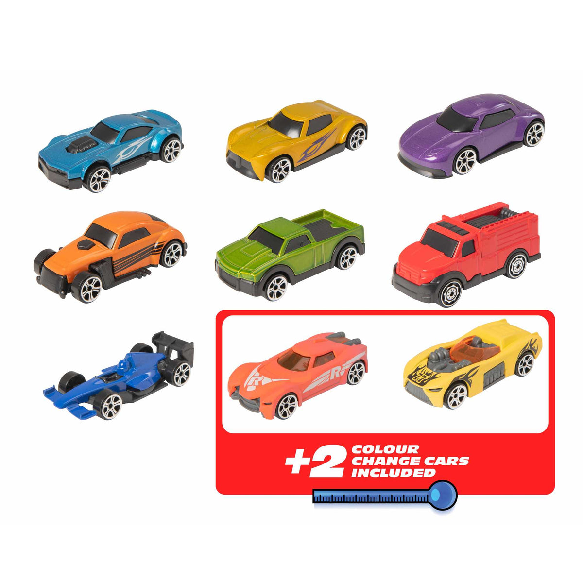 Teamsterz Racing Cars  - With 2 Colour Changing Cars Cars &amp; Transporters