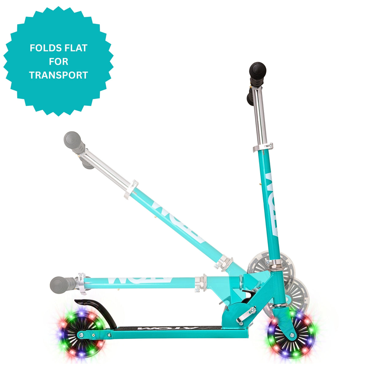 ATOM Light Up Inline Scooter - Teal