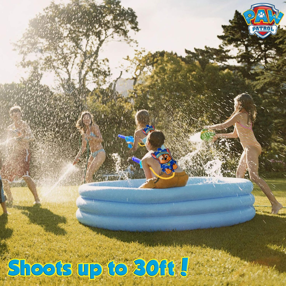 Paw Patrol Water Blaster - Water Pistol &amp; Backpack Sand &amp; Water Play