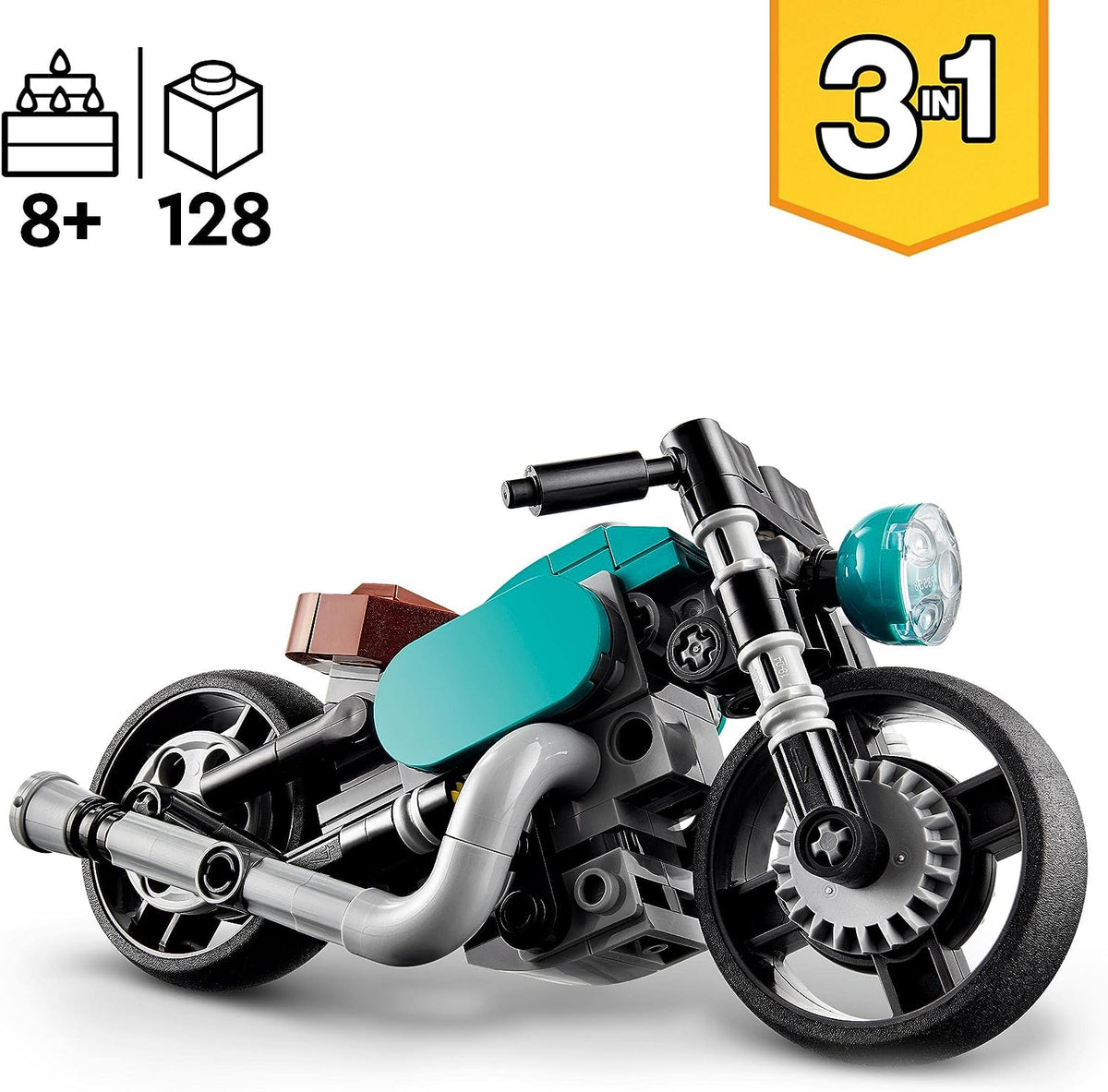 LEGO Creator 3-in-1 Vintage Motorcycle Building Set 31135