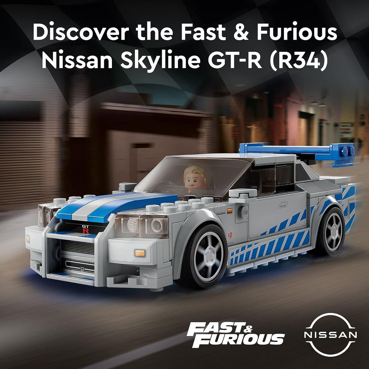 LEGO Speed Champions 76917 - 2 Fast 2 Furious Nissan Skyline GT-R (R34) Set