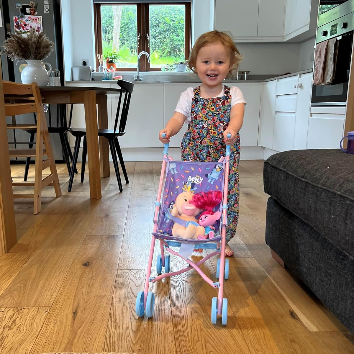 Bluey Junior Dolls Stroller - Compact and lightweight stroller designed for dolls, featuring Bluey, ideal for young children to enjoy imaginative and on-the-go play.