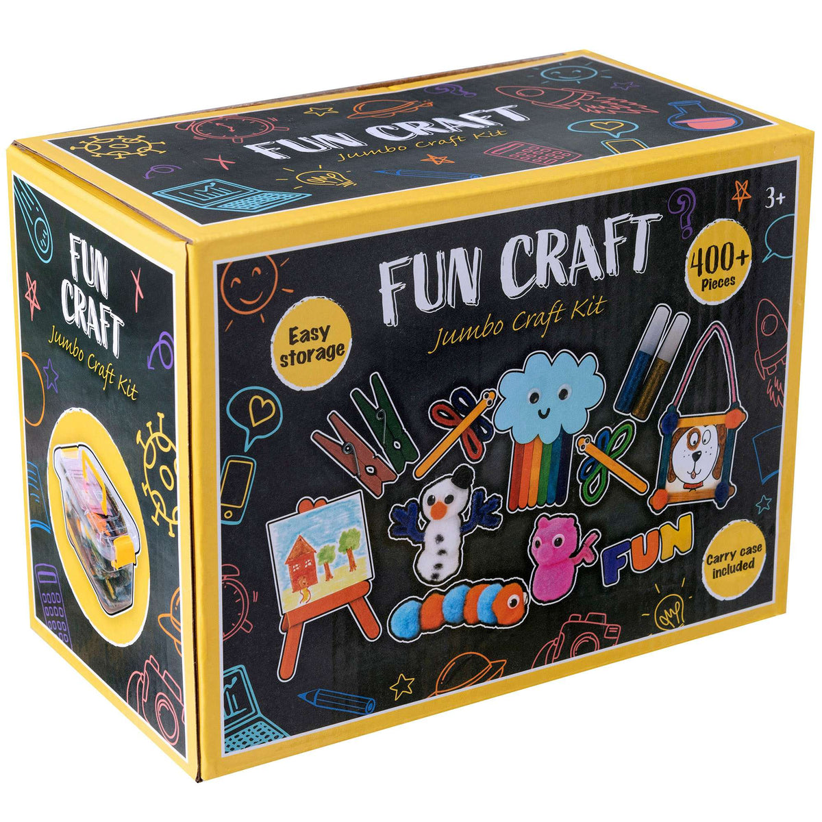 Jumbo Arts &amp; Crafts Kit, Fun Craft Storage Case, Sensory Craft Toys, Card &amp; Poster Making Kit