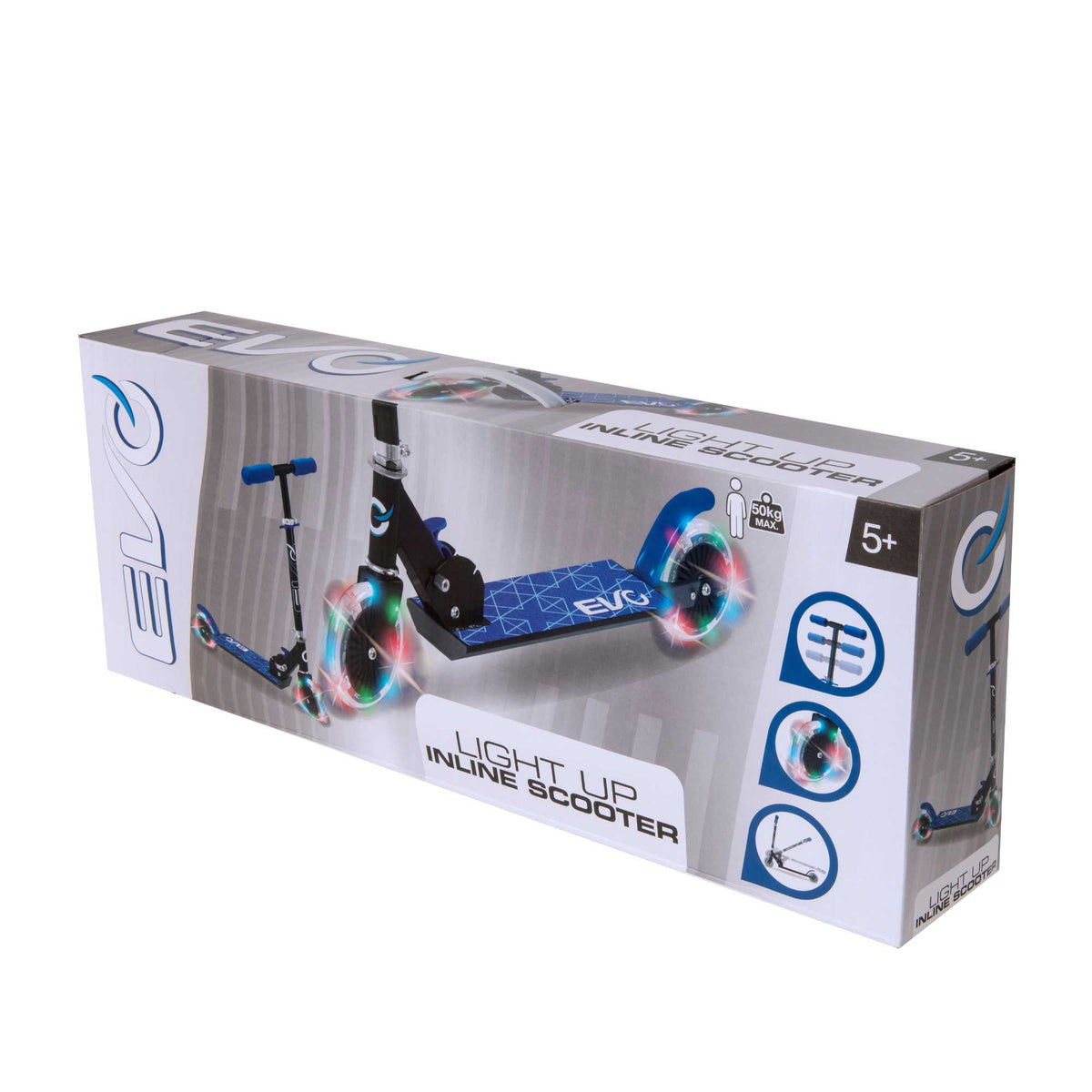 EVO Light Up Inline Scooter - Blue Scooters