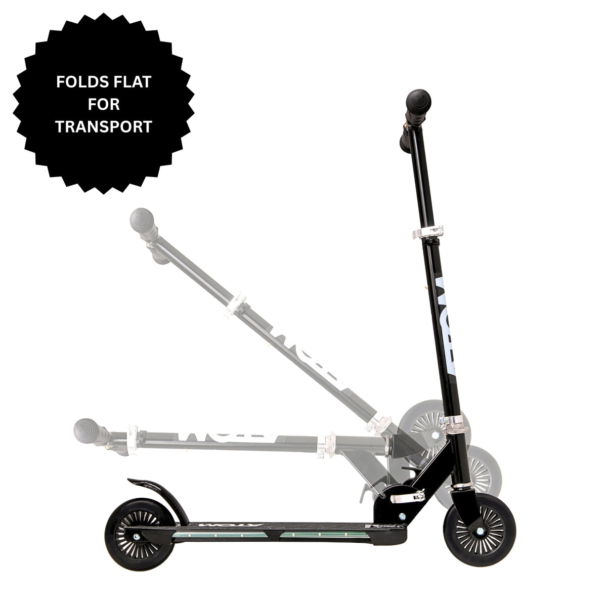 ATOM Light-Up Night Flash Scooter - Black Scooters