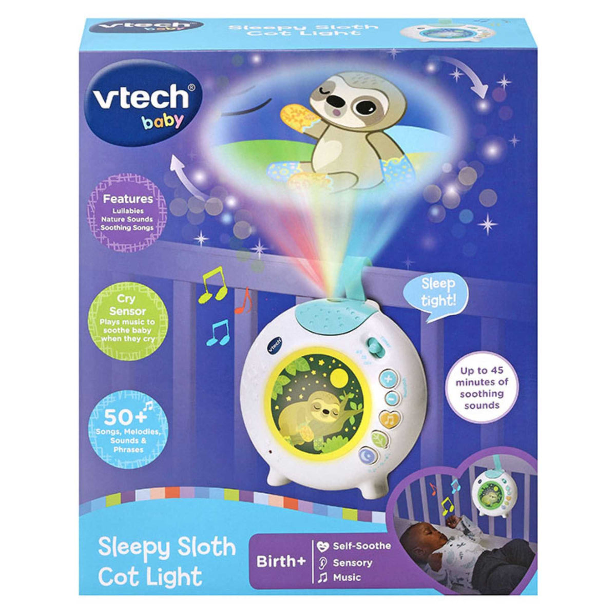 VTech Sleepy Sloth Cot Light Newborn &amp; Baby