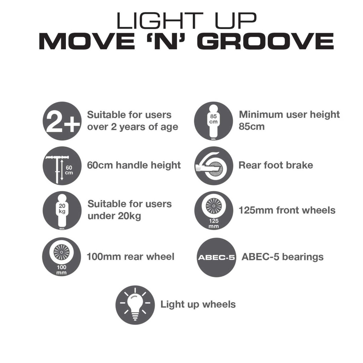 EVO Light-Up Move &#39;N&#39; Groove Scooter - Unicorn