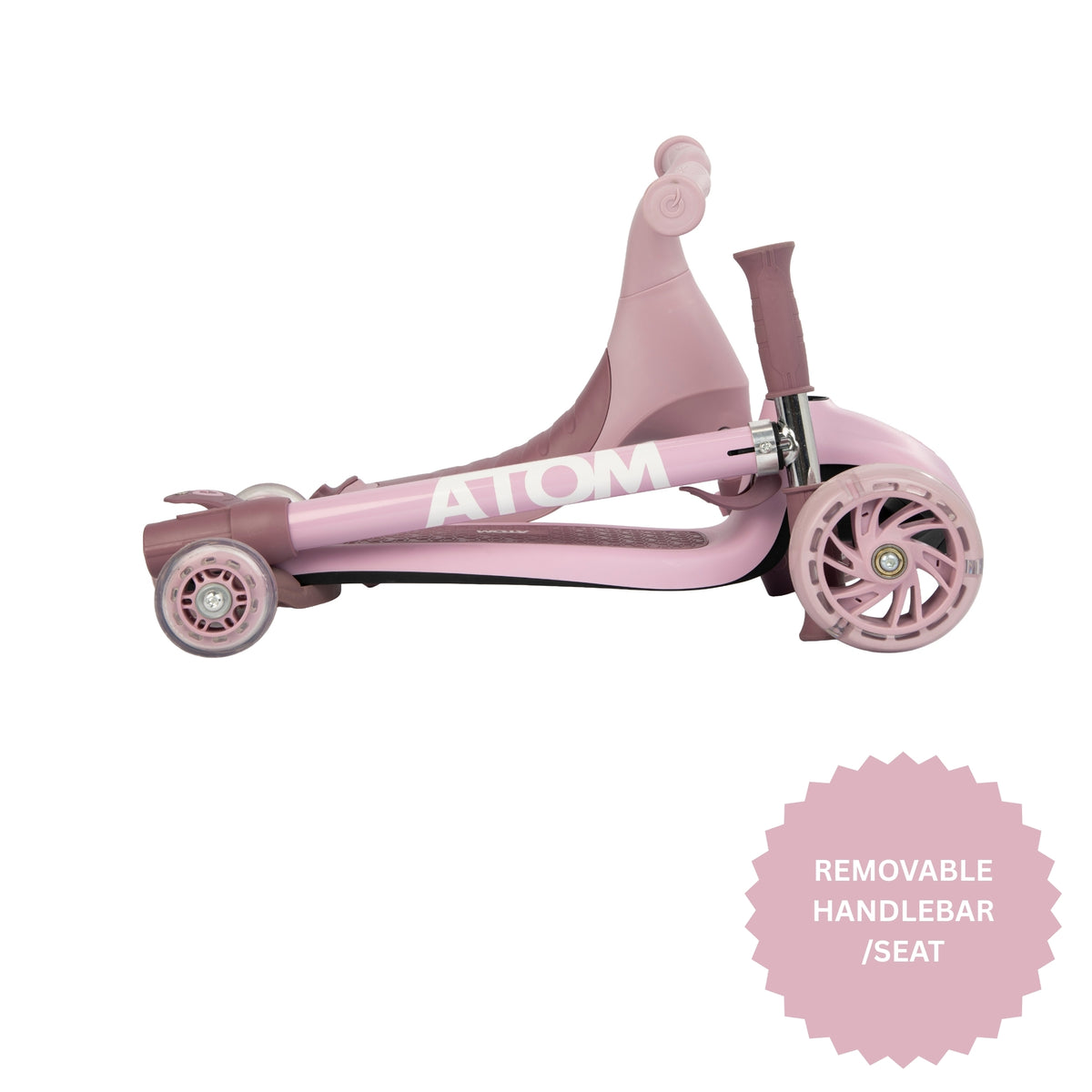 ATOM 4-in-1 Evolve Childrens Scooter Ride-On - Pink Scooters