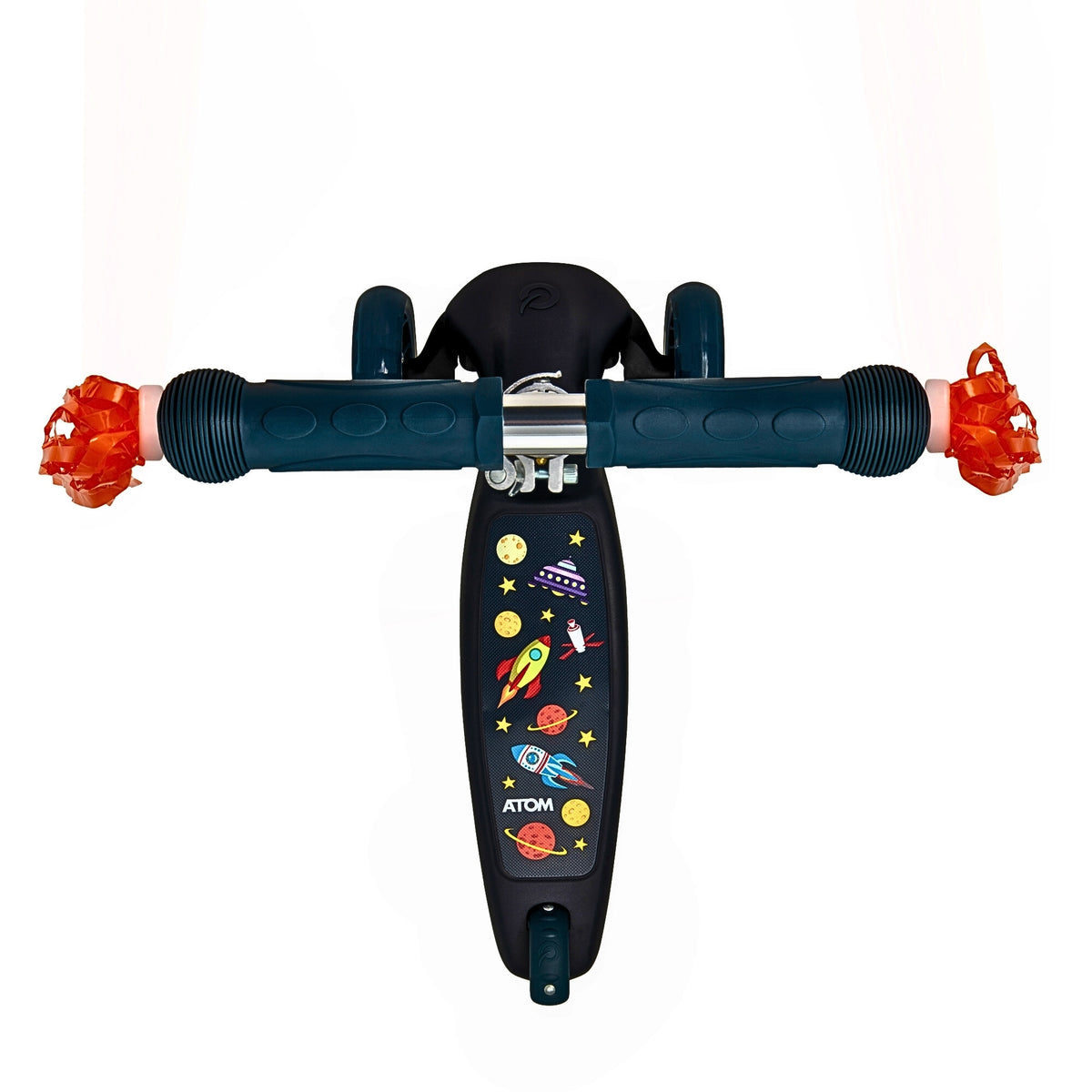 ATOM Eclipse Light-Up Scooter in Solar Design – Kids 3-Wheel Scooter with LED Deck and Flashing Wheels for Ages 5+.