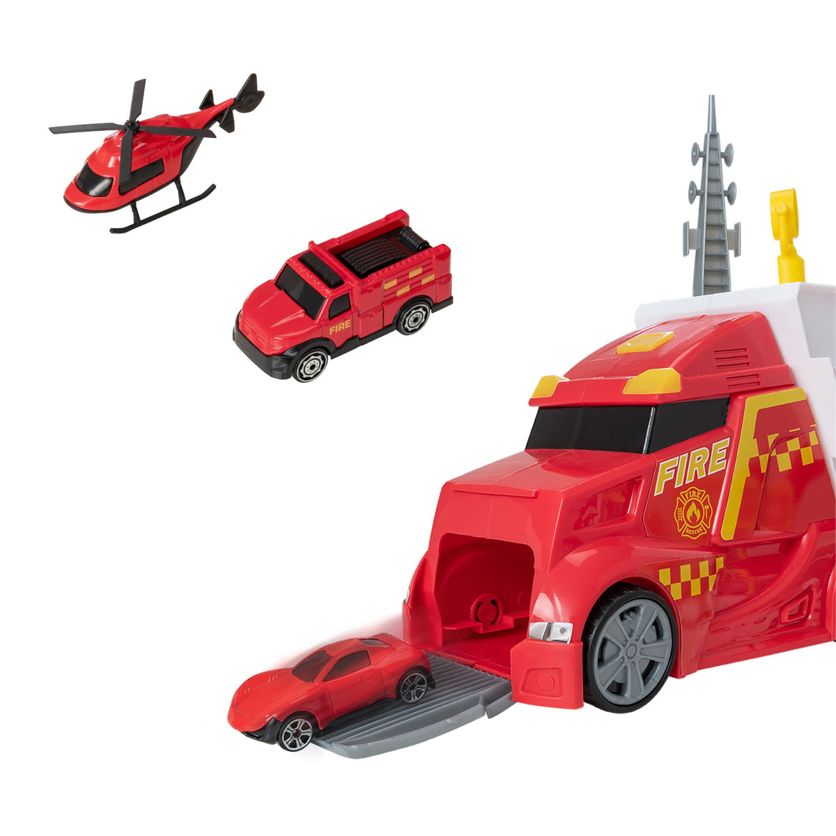 Teamsterz Emergency City Fire Command Play Set | Includes 3 Die Cast Cars