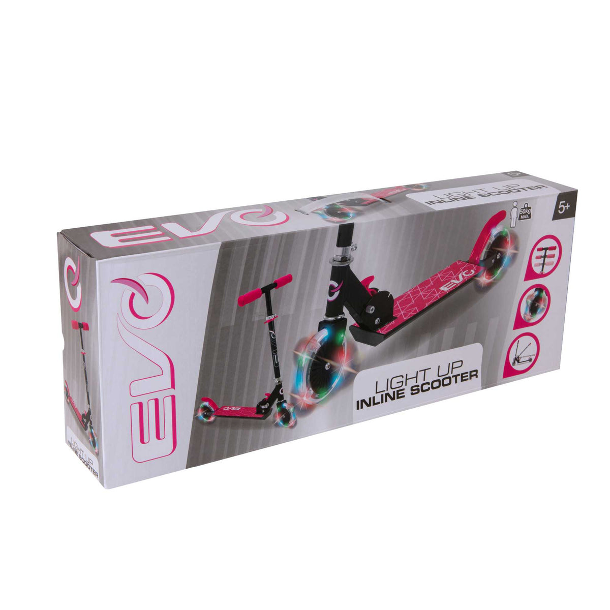 EVO Light Up Inline Scooter - Pink Scooters