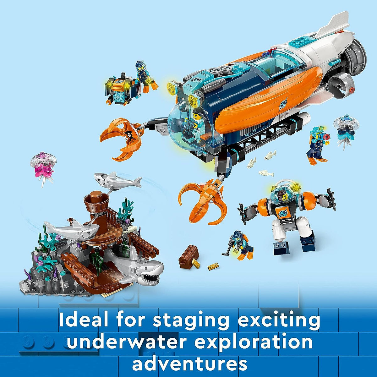 LEGO City Deep-Sea Explorer Submarine Toy Ocean Set