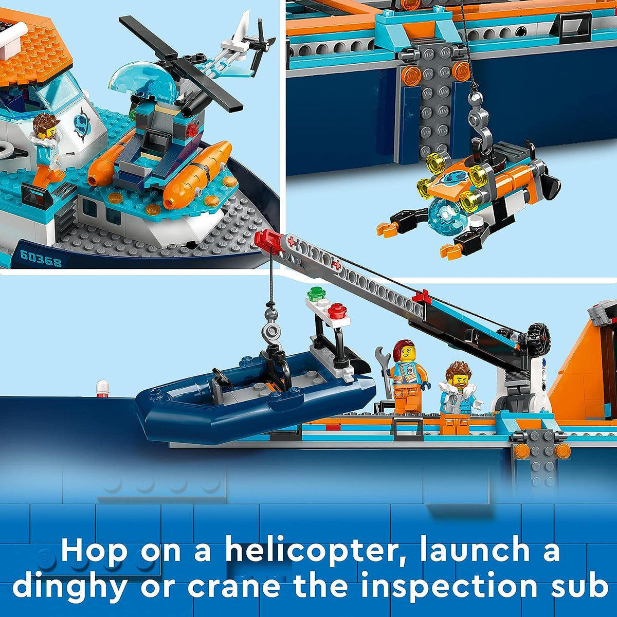 LEGO City Arctic Explorer Ship Big Floating Boat Toy