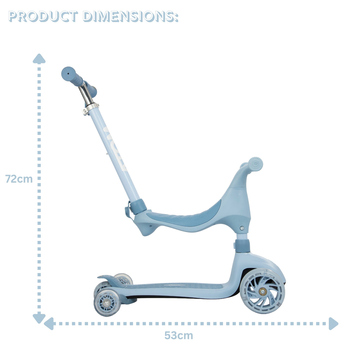 ATOM 4-in-1 Evolve Children Scooter Ride-On - Blue Scooters