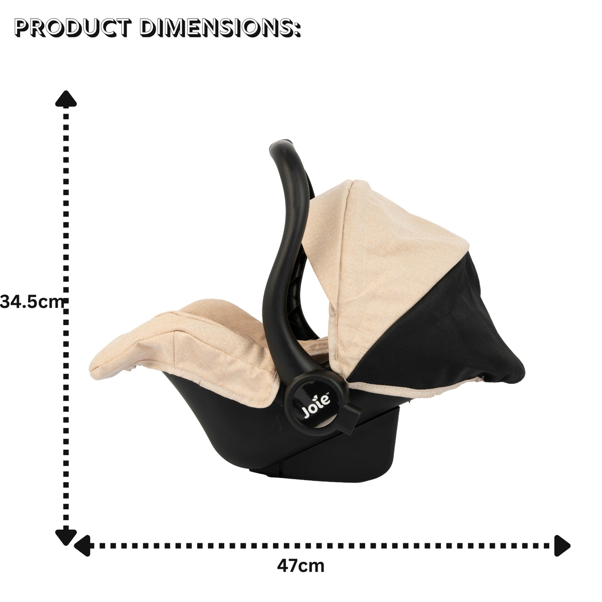 Joie I-Gemm Dolls Car Seat - Stone &amp; Black
