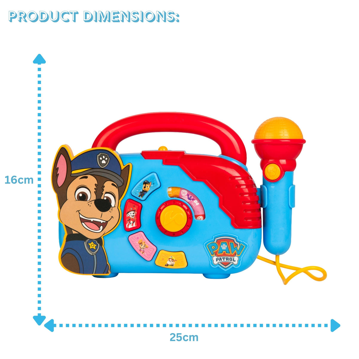 Paw Patrol Boombox &amp; Microphone - Chase