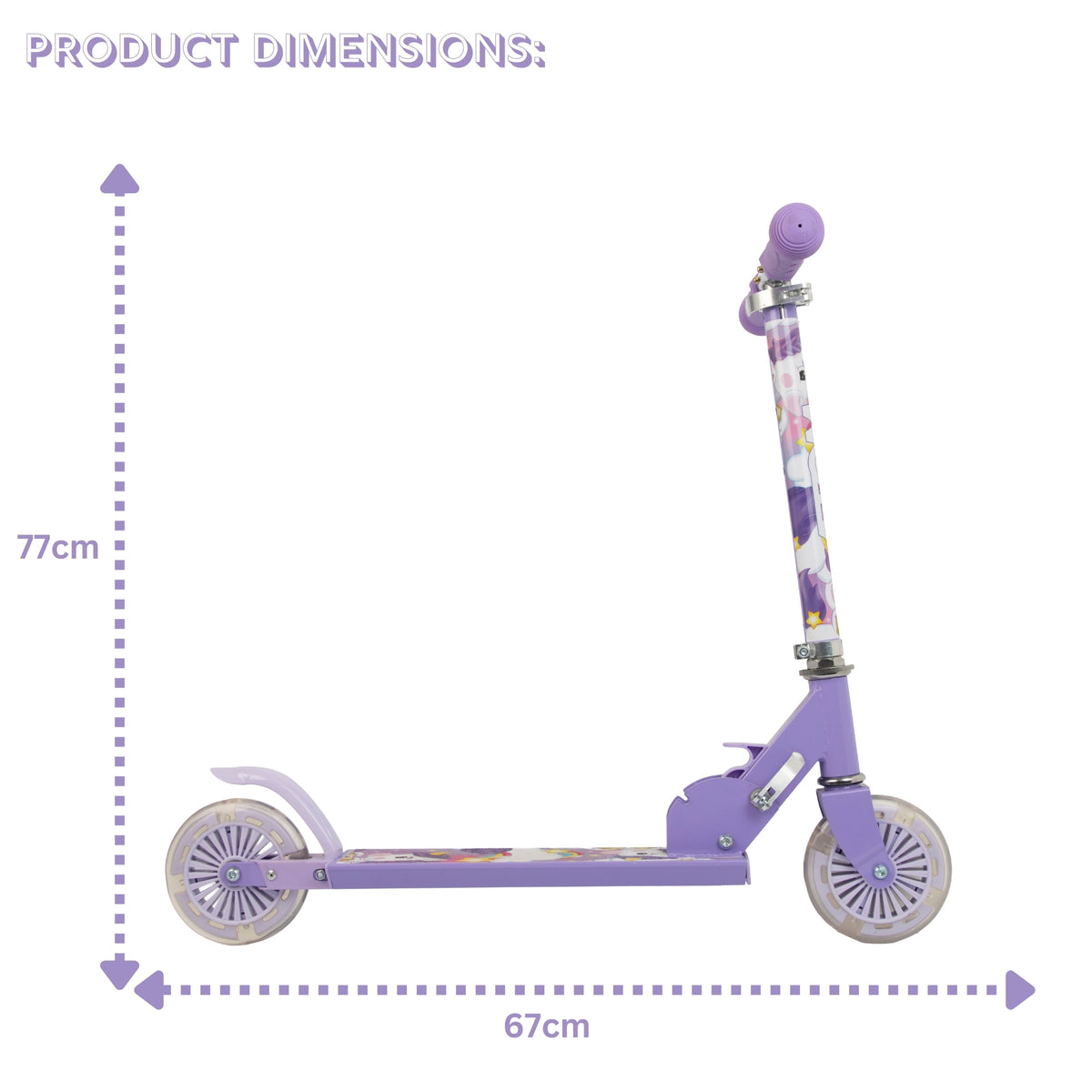 ATOM Light Up Inline Childrens Scooter - Unicorn